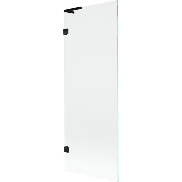 MEXEN/S - Lunar L vanová zástěna FIX 70 x 150, transparent, černá 897L-070-000-70-00