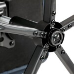 Křeslo kancelářské, tmavě modrá ekokůže, kovový kříž, kolečka na tvrdé podlahy