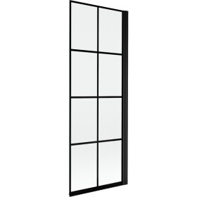 MEXEN - MIST vanová zástěna 70x150 cm 6mm 1-s, černá, dekor, pravá 8A9-070-001-70-77-P