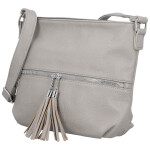 Trendy dámská koženková crossbody kabelka Vaka, šedá