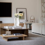 Ferm Living Kameninová váza Moire Off-white 30 cm, bílá barva, keramika