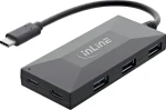 InLine Hub 35398 černá / USB hub / 2x USB-C / 3x USB-A 3.2 Gen1 (35398)