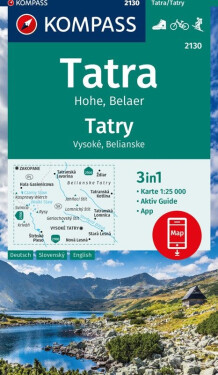 Vysoké a Belianské Tatry 1:25 000 / turistická mapa KOMPASS 2130