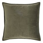 Chic Antique Sametový povlak na polštář Aix Olive 50 × 50 cm, zelená barva, textil
