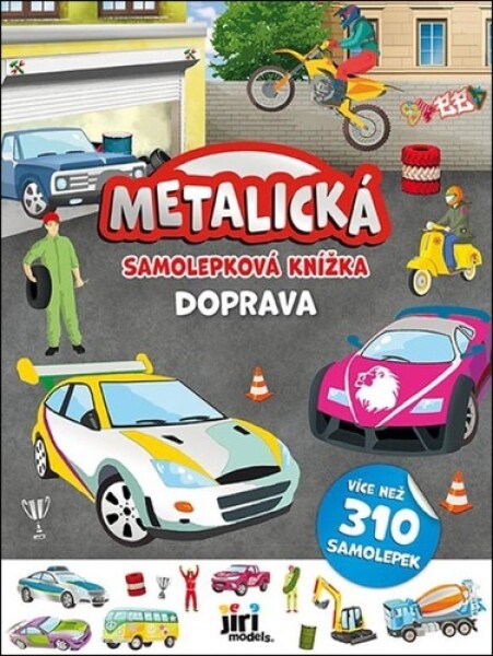 Metalická samolepková knížka Doprava