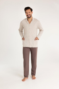 Pyžamo Regina 486 dlouhé/r 2XL-3XL z25/26 pánské rozepínací tmavě modrá 3xl