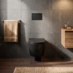 Wc závěsné SAT Infinitio včetně prkénka softclose, černá mat, zadní odpad SATINF010RREXPBKM SATINF010RREXPBKM