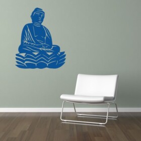 Samolepka Buddha Barva: modrá, Velikost: 100 x 75 cm