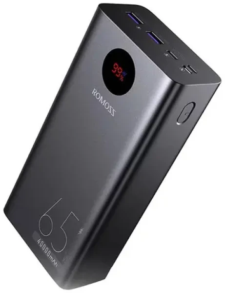 Romoss PEA40 Pro 40000mAh černá / Powerbanka / 65W / 2x USB-A + 1x USB-C + 1x Lightning + 1x microUSB (PEA40-282-2133H)