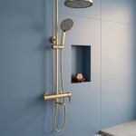 REA - Sprchový Set Arcos brush gold REA-P8716