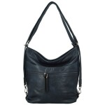 Trendy dámský koženkový kabelko-batoh Kavya, tmavě modrý