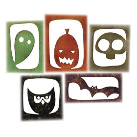 SIZZIX Thinlits vyřezávací kovové šablony - strašidla 5 ks