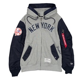 New Era Pánská bunda New York Yankees MLB Alpha Industries MA-1 Full-Zip Fleece Velikost: 2XL