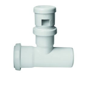 Přivzdušňovací hlavice DN40 Plast Brno bílá polypropylen AVPO440 AVPO440