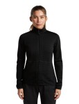 Dámská merino mikina ICEBREAKER Wmns Merino 400 RealFleece Descender LS Zip, Black velikost: S