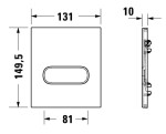 DURAVIT - DuraSystem Ovládání splachování pisoáru, lesklý chrom WD5004021000