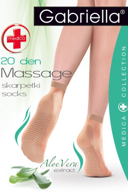 Dámské ponožky Medica 20 Massage code 623 - Gabriella UNI melissa/tělová