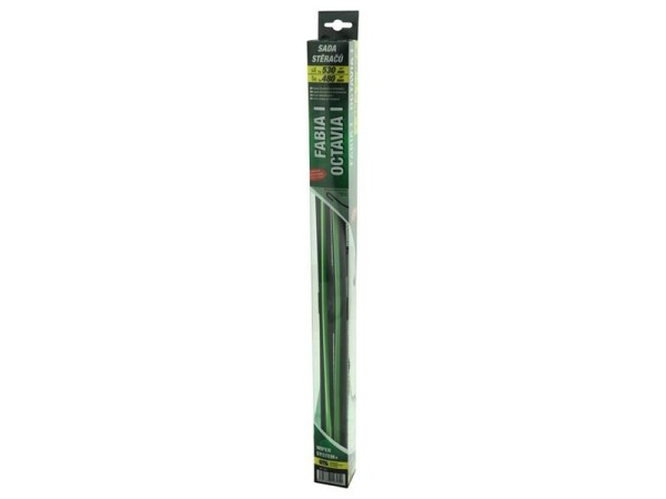 Ploché stěrače COMPASS FLAT SET 530+480mm GREEN OCT I/FAB I