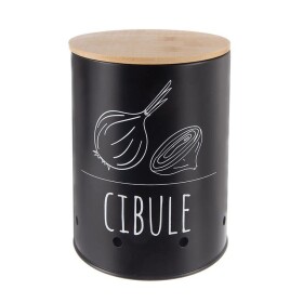 Kulatá plechová dóza CIBULE Black
