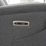 Polohovací křeslo, elektrické zabudované ovládání, šedá, látka, TV-929 GREY2