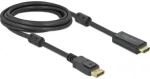 Delock Kabel z Active DisplayPort 1.2 - HDMI 3m černá / 4K / 60 Hz (85957)