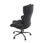 Kancelářské křeslo, černá ekokůže, taštičkové pružiny, kovový kříž, kolečka na tvrdé podlahy