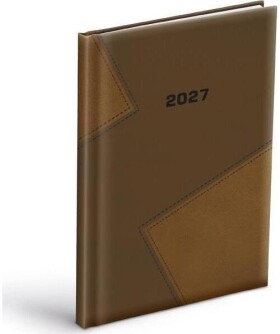 Diář 2027 T805 PU tmavě hnědý/hnědý