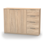 Nábytek Mikulík Komoda VARIO 5 - černé úchytky ROZMĚR: (š/v/hl.) 100 x 86,5 x 40,5 cm
