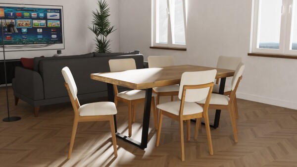 BRADOP Jídelní stůl System HECTOR-06 (S40006) - rustikální dubový masiv