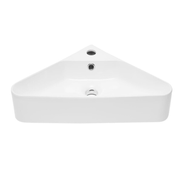 Rohové umyvadlo SAT Mood 56x34 cm otvor pro baterii, s přepadem SATM5634 SATM5634