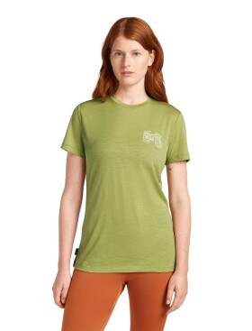 ICEBREAKER Wmns Mer 150 Tech Lite SS Tee Adventure Rid, Olive (vzorek) velikost: S