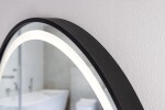 Zrcadlo se senzorem SAT 70x70 cm černá SATZKULED70CE SATZKULED70CE