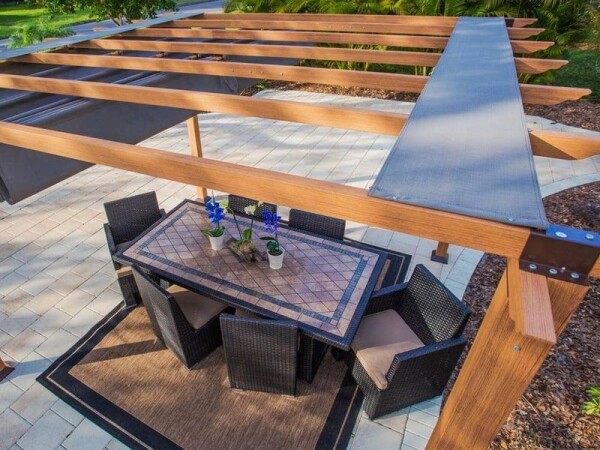 Hliníková pergola – Florida (světle hnědá)