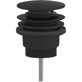 CERANO Umyvadlová výpusť - 5/4“ click-clack - univerzální - plast - černá matná