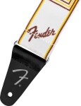 Fender Weighless Monogrammed Strap White / Brown / Yellow