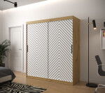Šatní skříň Abi Jodelka 1 Barva korpusu: Dub artisan, Rozměry: 100 cm, Dveře: Bílá mat