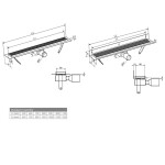 GELCO MANUS ONDA nerezový sprchový kanálek ke stěně 1250x112x55, GMO28 GMO28