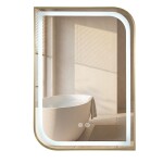REA - Zrcadlo LED ZONE 80X60 GOLD BRUSH HOM-00209