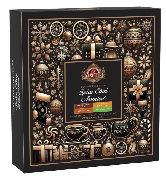 BASILUR Christmas Spice Chai Assorted přebal 40 gastro sáčků