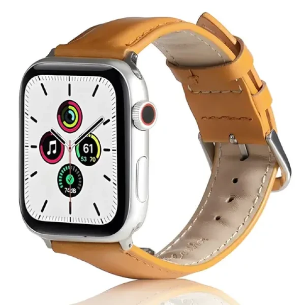 Beline Leather Collection světle hnědá / Pásek pro Apple Watch / 42/44/45/49mm / kožený