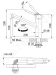 FRANKE - Taros Neo Dřezová baterie FC 6381.501, nerez 115.0596.381