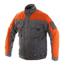CXS Montérková bunda ORION OTAKAR pánská reflexní doplňky 100% polyester šedo/oranžová 52 šedo-oranžová