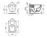 IDEAL STANDARD - i.Life B Závěsné WC, zadní odpad, RimLS+, lesklá šedá T461458