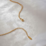 Dámský dvojitý náhrdelník z chirurgické oceli Claire, Zlatá 38 cm + 5 cm (prodloužení)