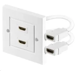 MicroConnect nástěnná zásuvka 2x HDMI (F) - 2x HDMI (F) bílá (HDMWALL2)