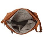 Stylová dámská koženková crossbody kabelka Olbba, hnědá