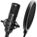 Niceboy VOICE Handle černá / stolní kondenzátorový mikrofon / USB / PlugPlay / kardioda / otočný stojan (8594182424737)