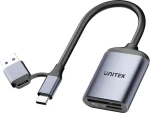Unitek Čtečka paměťových karet 2v1 / Čtečka paměťových karet / SD 4.0, microSD 4.0 / USB-C + USB-A (R1018E01)