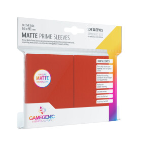 Gamegenic: 66x91mm Matte Prime Sleeves Red (100)