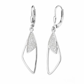 Stříbrné visací náušnice se zirkony Julie - stříbro 925/1000, Stříbrná